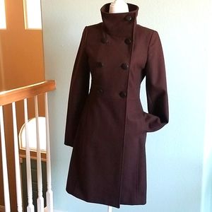 Brown peacoat